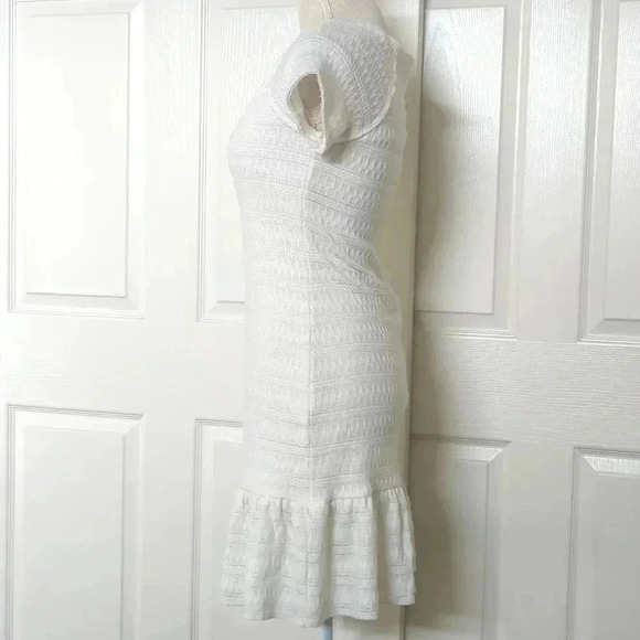 Free People White Short Sleeve Knit Dress - Picture 4 of 6